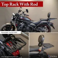 TOP RACK WITH PILLION BACK REST FOR KAWASAKI VULCAN 650