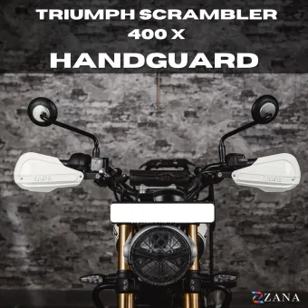 Hand Guard For Triumph Scrambler 400 X (White) Coming soon Pre Booking open Now