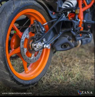 REAR PADDOCK SPOOLS WITH SWING ARM PROTECTOR KTM DUKE 125 BS6 (2020-2022)