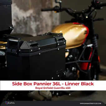 Panniers for Guerrilla 450 - L-Flat Aluminium Black (36 litre)