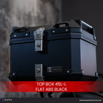 Top Box Plastic With Back Rest Cushion For Guerrilla 450 L-Flat Black (45 litre)