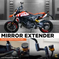 MIRROR EXTENDER FOR DUCATI HYPERMOTARD 950 (COMING SOON PRE-BOOKING OPEN NOW)