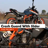 CRASH GUARD WITH SLIDER BLACK  FOR KTM DUKE 390/250/200/390 GEN 3