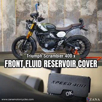 FRONT FLUID RESERVOIR COVER BLACK FOR TRIUMPH SCRAMBLER 400