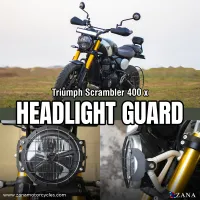 HEAD LIGHT GUARD BLACK FOR TRIUMPH SCRAMBLER 400