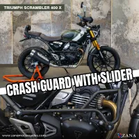 CRASH GUARD WITH SLIDER BLACK FOR TRIUMPH SCRAMBLER 400 X