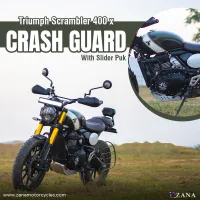 CRASH GUARD WITH PUCK SLIDER BLACK FOR TRIUMPH SCRAMBLER 400 X