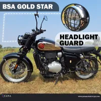 Headlight Grill for BSA Goldstar 650 (Stainless Steel, Black) T-2