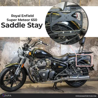 Saddle Stay for Super Meteor 650 with Exhaust Sheild and Jerry Can Mount (V-2)