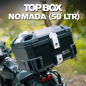 Top Box Nomada Plasitc (50 Litre) R-Flat Black With Backrest