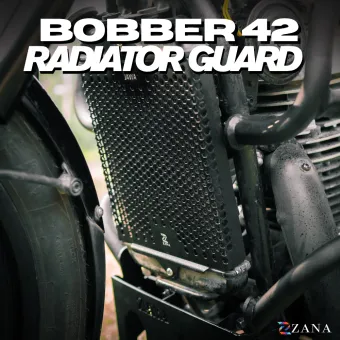 Radiator Guard For Jawa Bobber 42 (Honeycomb Black,Aluminium )