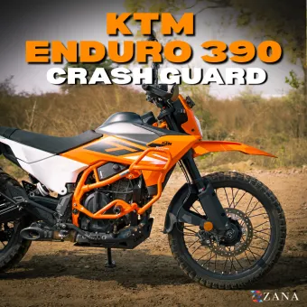 Upper & Lower Crash Guard Set With Slider For KTM Enduro 390 (Orange)