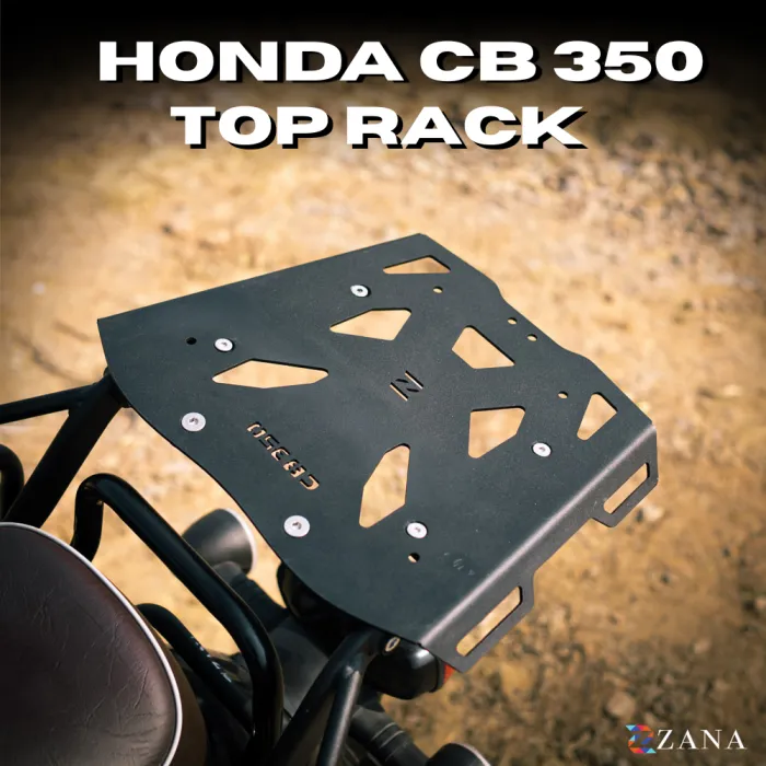 Top Rack with MS Plate Black For Honda CB 350 2025